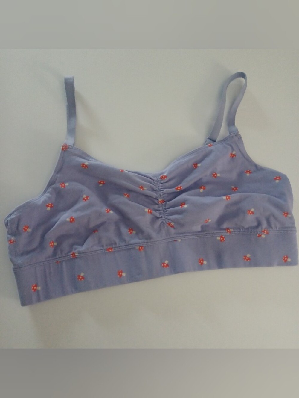 Duluth Trading Co Mushroom Print Bra Sz L